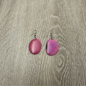 Pink hippie earrings